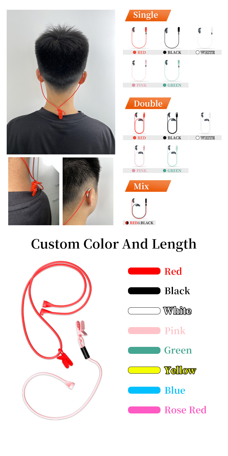 Wholesale Otoclip Neck Rope Hook Lanyard Headset Hearing Aid Protector Accessory product detail