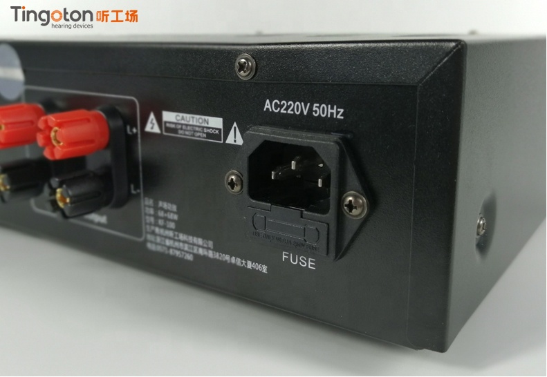 Wholesale Tingoton Power Amplifier Audio System for Hearing for with 30HZ-20KHZ Frequency Response and 90DB SNR product detail