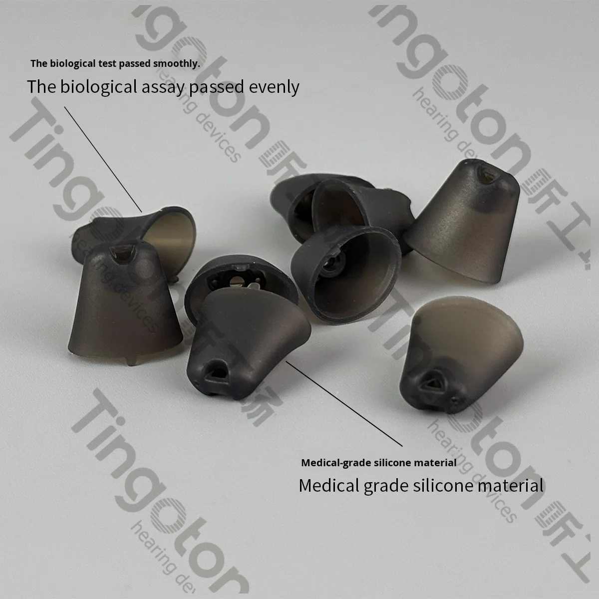 Hearing Aid Eardrum Head Semi-Open Receiver Medical Grade Silicone Earplug Noise Reduction Sound Transmission Made Hangzhou product detail