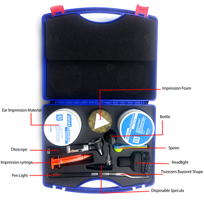 TINGOTON Eco-Friendly Portable Hearing Aid Custom Ear Impression Plastic Earmold Material Taking Kit Blue/White product detail