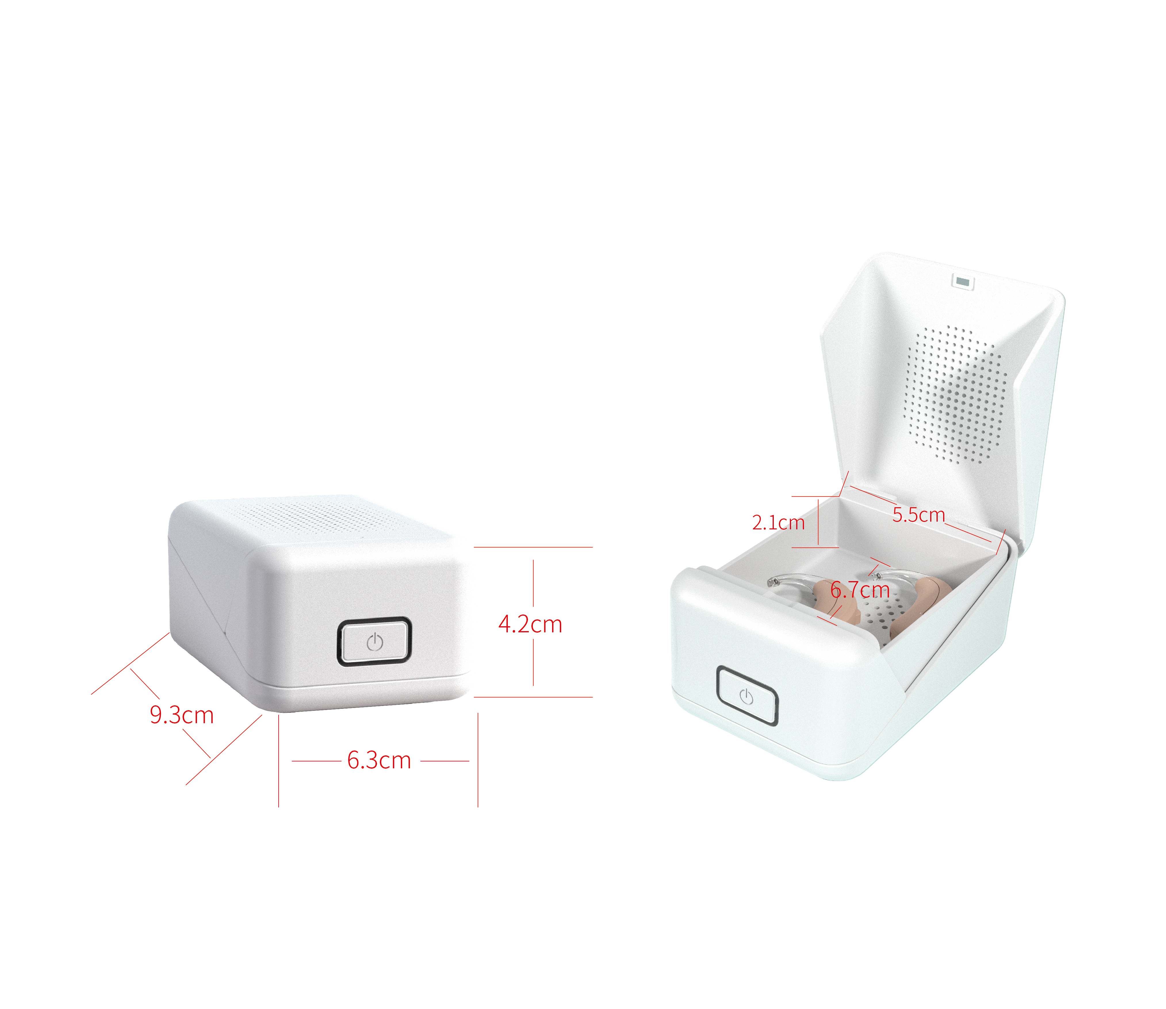 Tingoton Electronic Hearing Aid Drying Capsule Storage Box with USB Charging ABS Material 2H/8H Timer Fast Drying Model T33 product detail