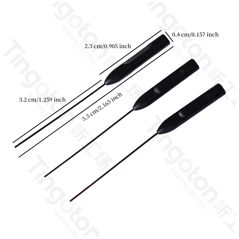 Eco-Friendly Hearing Aid Brush with Magnet Nylon Vent Cleaner Battery Removal for CIC and Open Fit Hearing Aids product detail