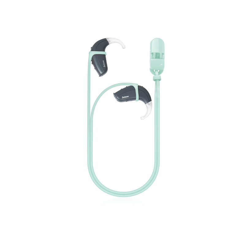 Tingoton Eco-Friendly BTE Hearing Aid Clip for Children Anti-Lost Falling 34.5cm Silicone Rope Lanyard Single/Dual Colorful product detail