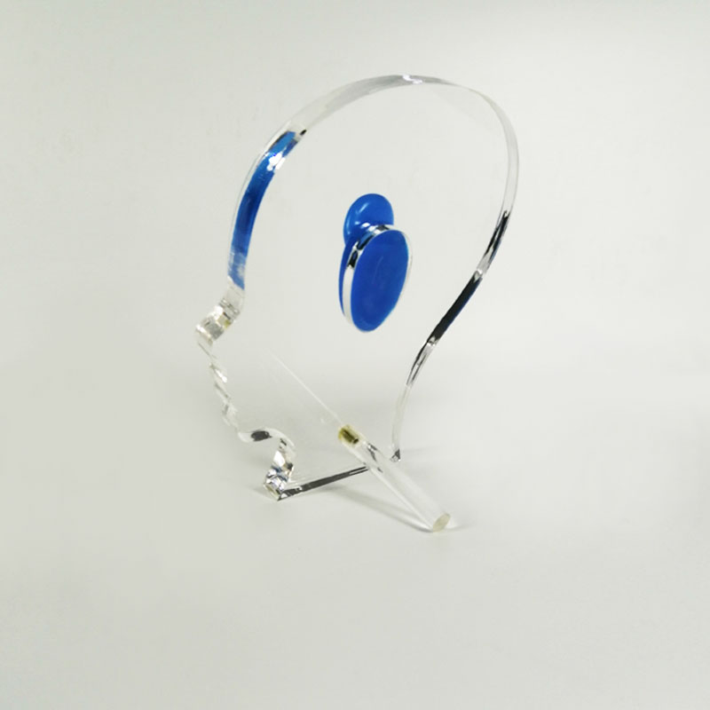 OEM/ODM Clear Acrylic Ear Display with Silicone Ear for Hearing Aids Stylish Head Style for Store Display product detail