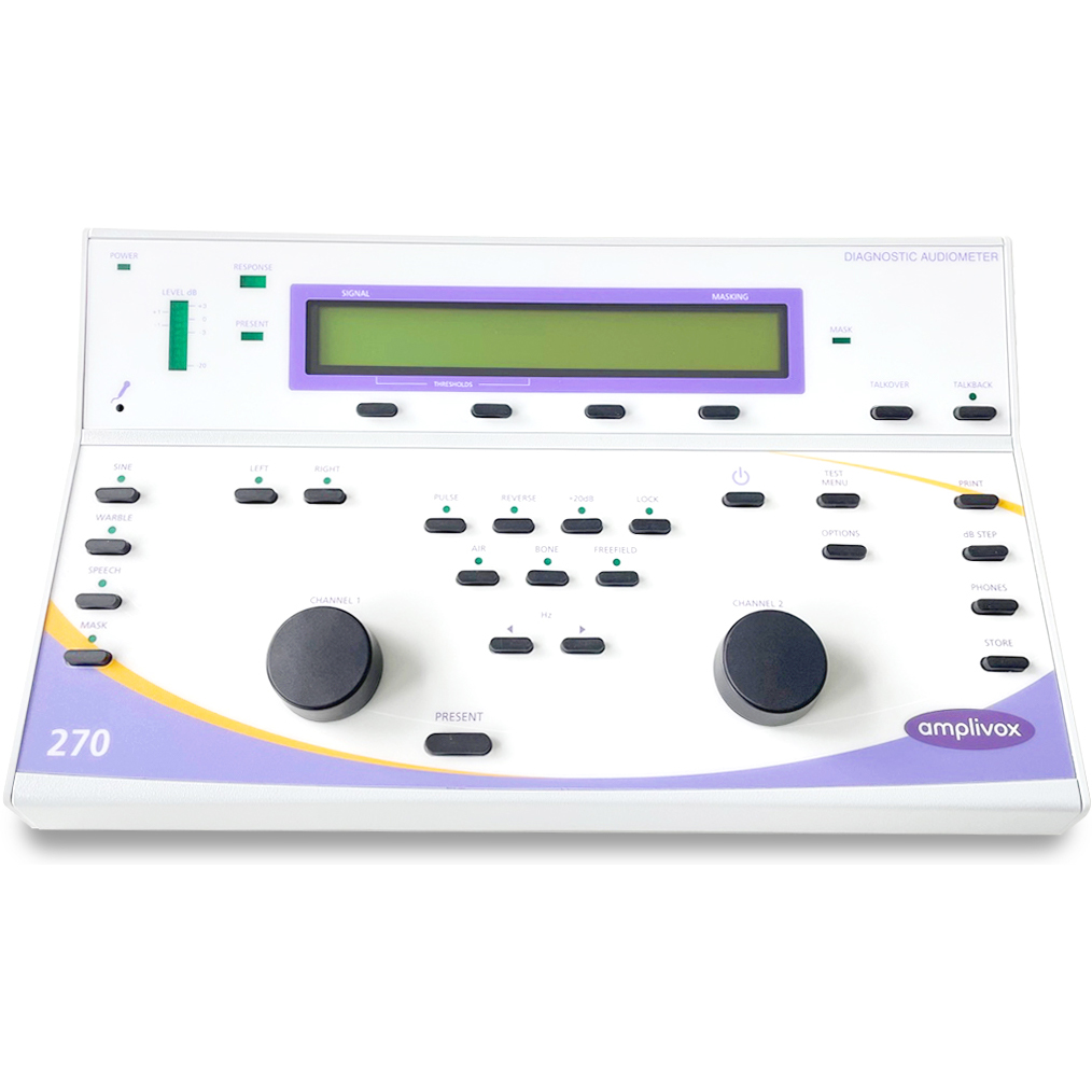 Digital Pure Tone Audiometer Model 270 with Air Bone Conduction High Accuracy <3dB Portable Clinical Use IEC Certified product detail