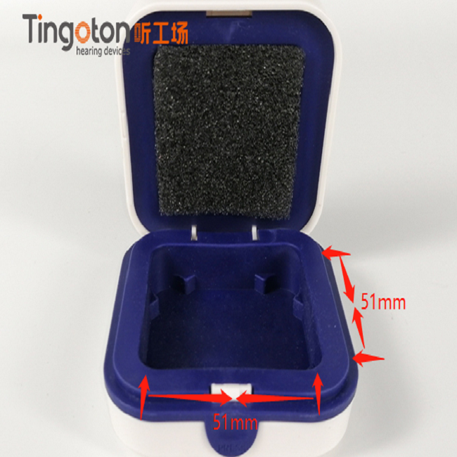 Portable Hearing Aid Hard Case with Battery Container New Design Carrying Earphone Storage Solution product detail