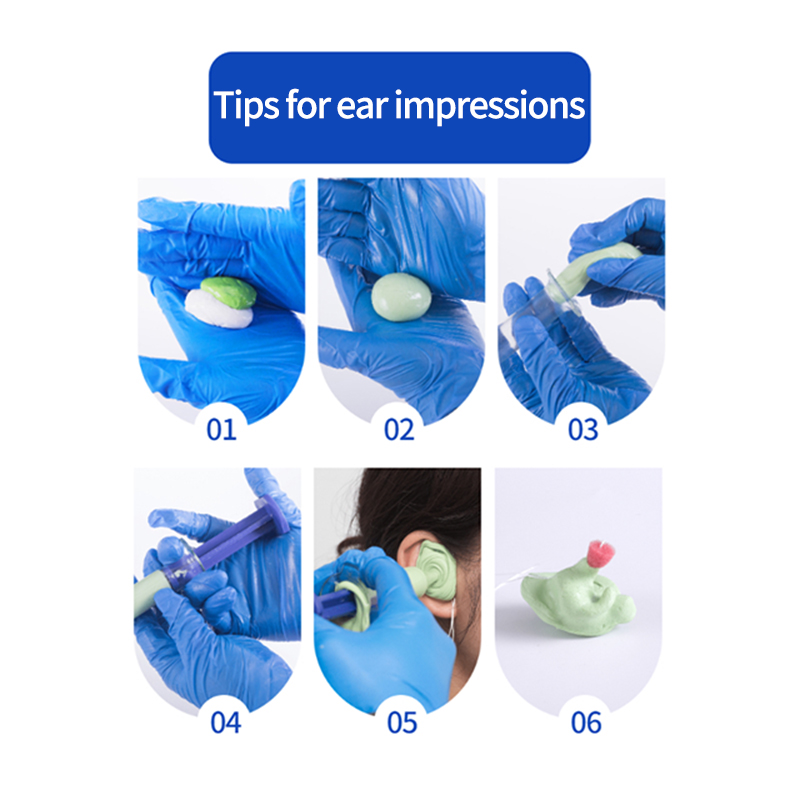 Hot Sale High Eco-friendly PC Material 3.5mm Diameter Reusable Ear Mold Impression Taking Syringe Customized Hearing Aid Ear product detail