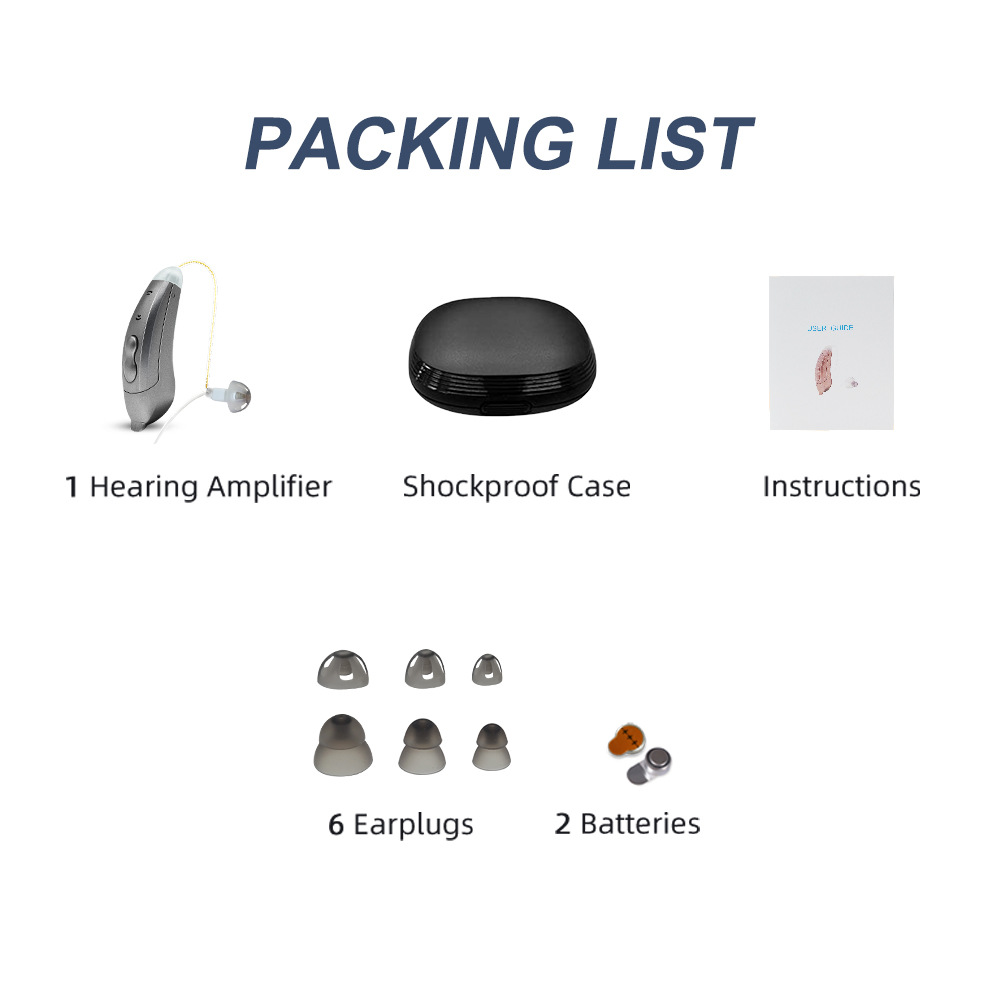 High Quality Digital Ear Buds Hearing Aids with Self Fitting RIC Hearing Device product detail