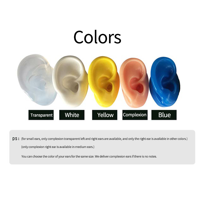 OEM/ODM Clear Acrylic Ear Display with Silicone Ear for Hearing Aids Stylish Head Style for Store Display product detail