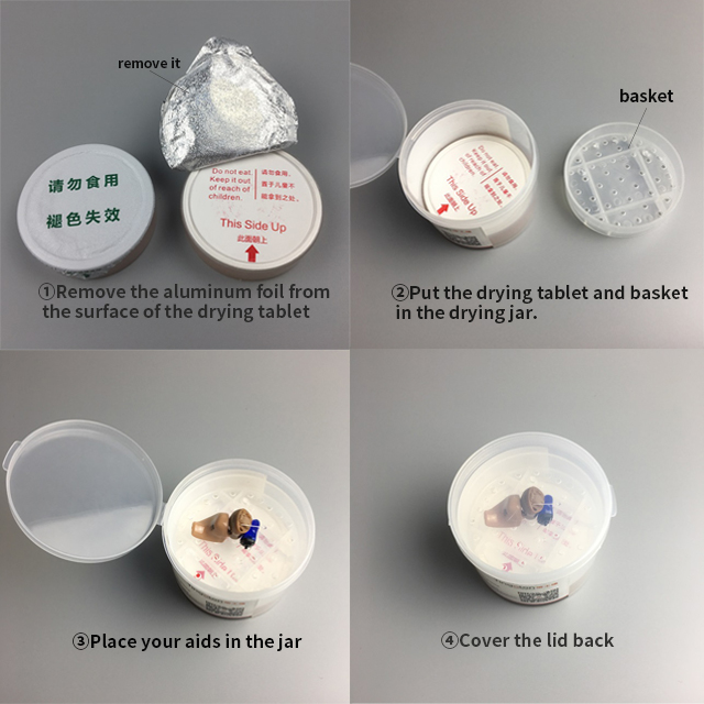 High Quality Moistureproof Hearing Aids Drying Case with Quick Dry Function Plastic White/Black for Hearing Aids Users product detail