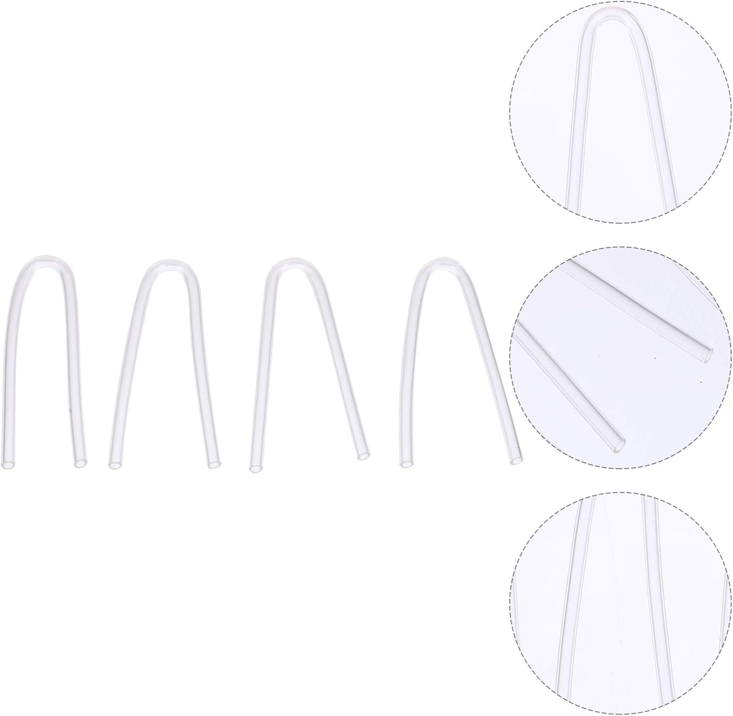 Tingoton Waterproof PVC U-Shaped Sound Guide Tube Hearing Aids Transparent Quick Dry 2*3mm Diameter Dry Prebent Replaceable product detail