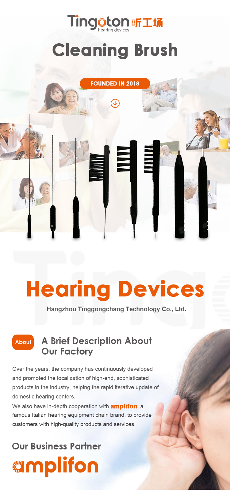 Tingoton Multi-purpose Maintenance Hearing Aid & Earmold Cleaning Brush with Magnet and Wax for ABS & Nylon Material product detail