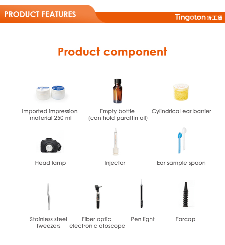 TINGOTON Eco-Friendly Portable Hearing Aid Custom Ear Impression Plastic Earmold Material Taking Kit Blue/White product detail