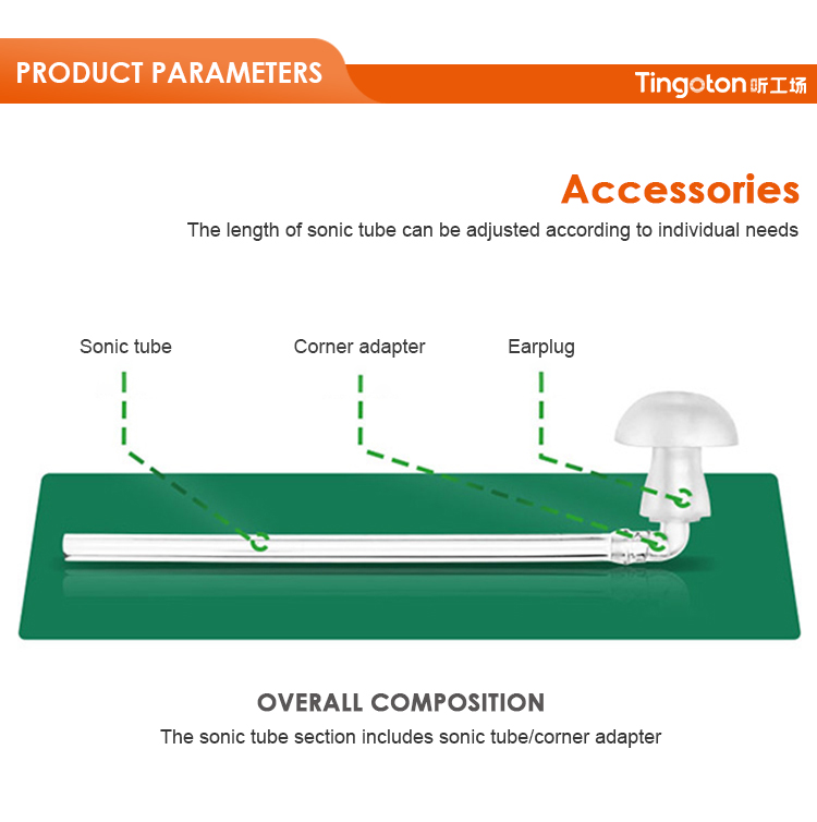 Wholesale Standard BTE PVC Sound Tubes and Silicone Ear Tips Set for Hearing Aids product detail