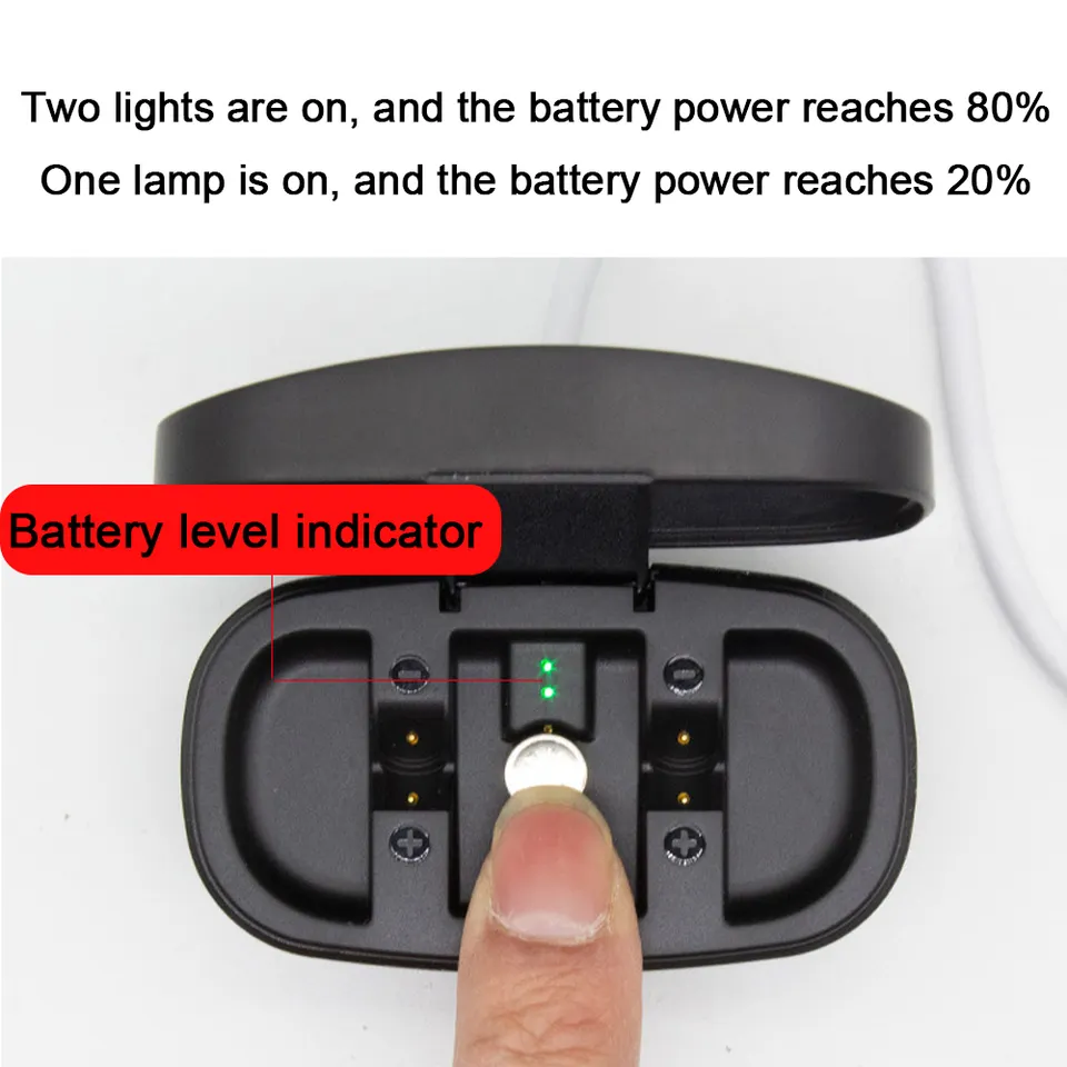 Portable Hearing Aid Battery Charger Ni-MH Rechargeable Button Coin Batteries (15mAh) CE ROHS FCC Certified 5V/1A for Hearing product detail