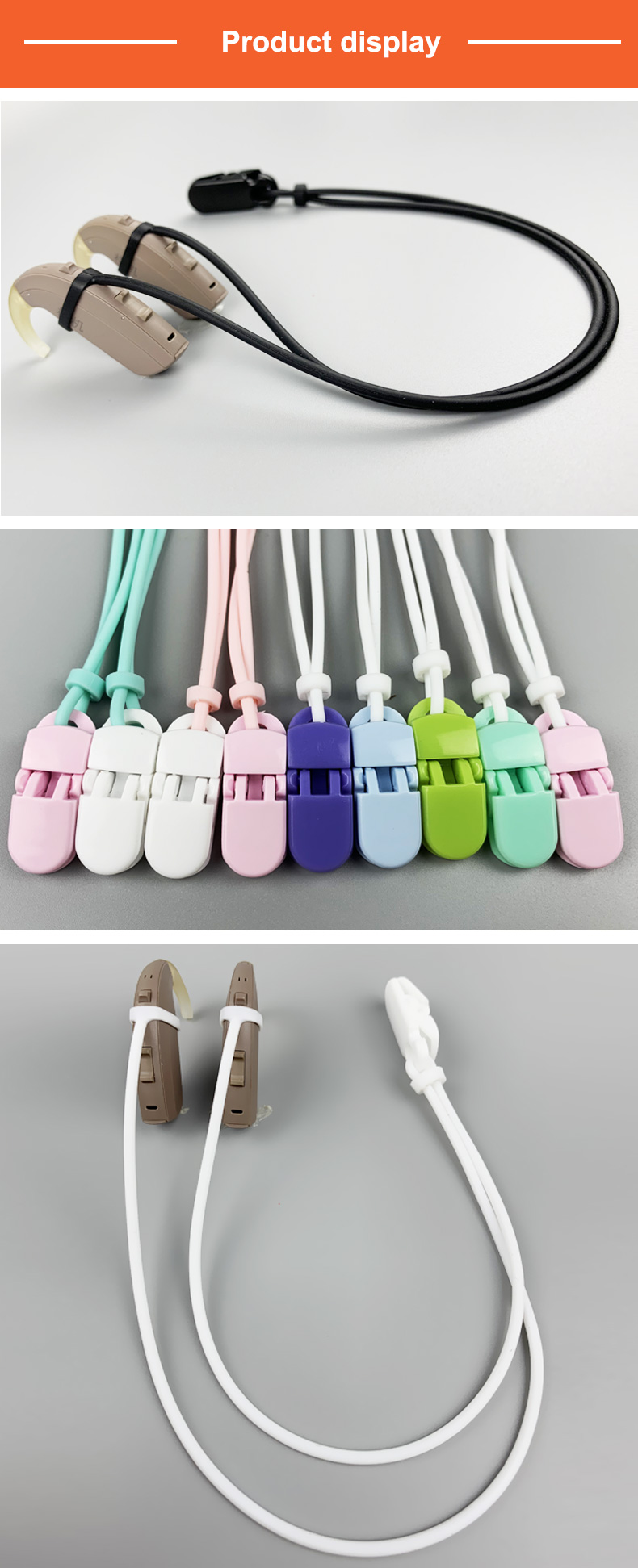 Silicone Earphone Accessories Strap and Hook Cover for Hearing Aids Protective Clips for Headphones product detail