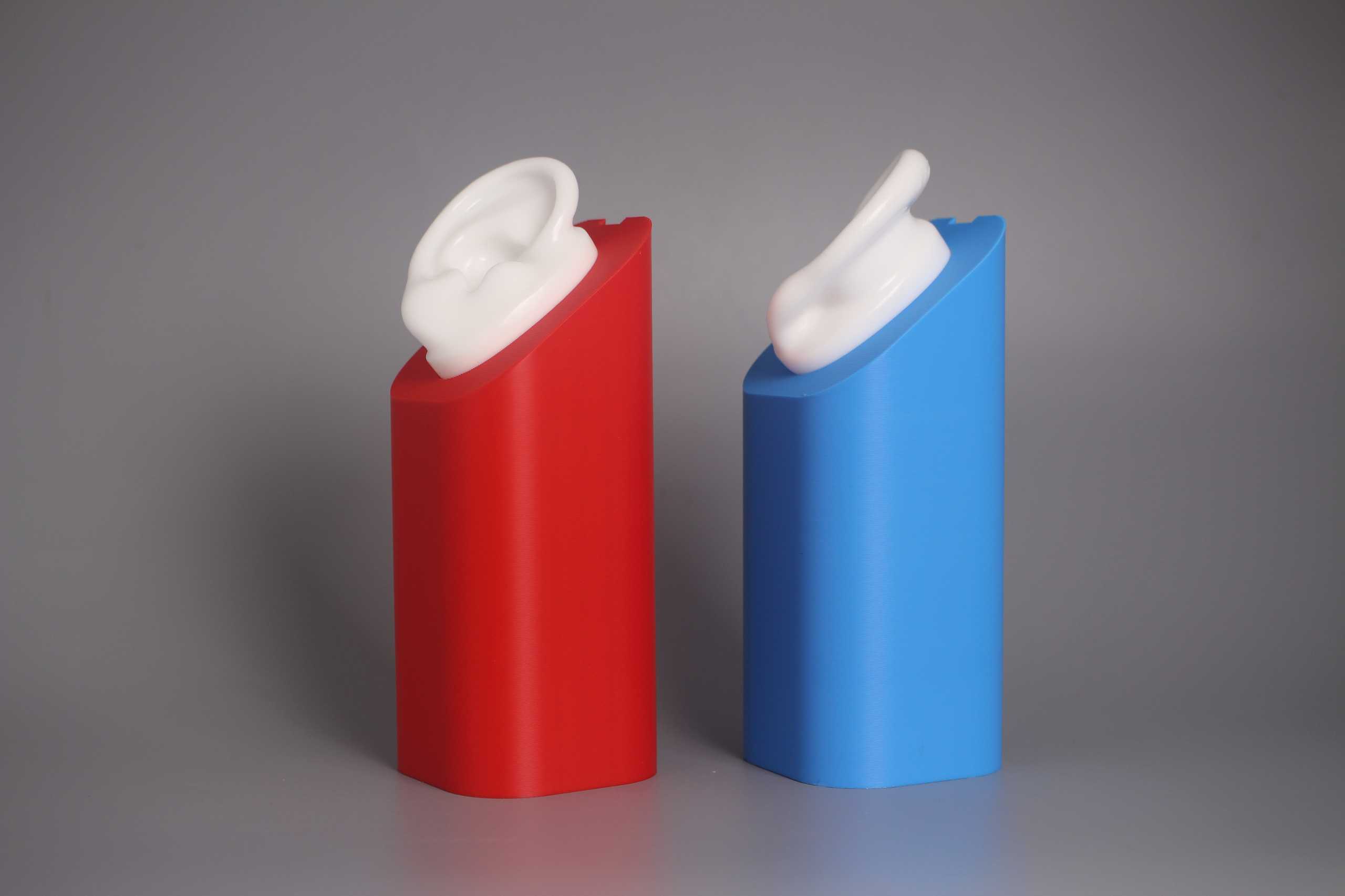 High Quality Eco-Friendly Silicone Hearing Aid Display Stand Custom Logo for Hearing Aids IEM Jewelry Exhibition Demonstration product detail