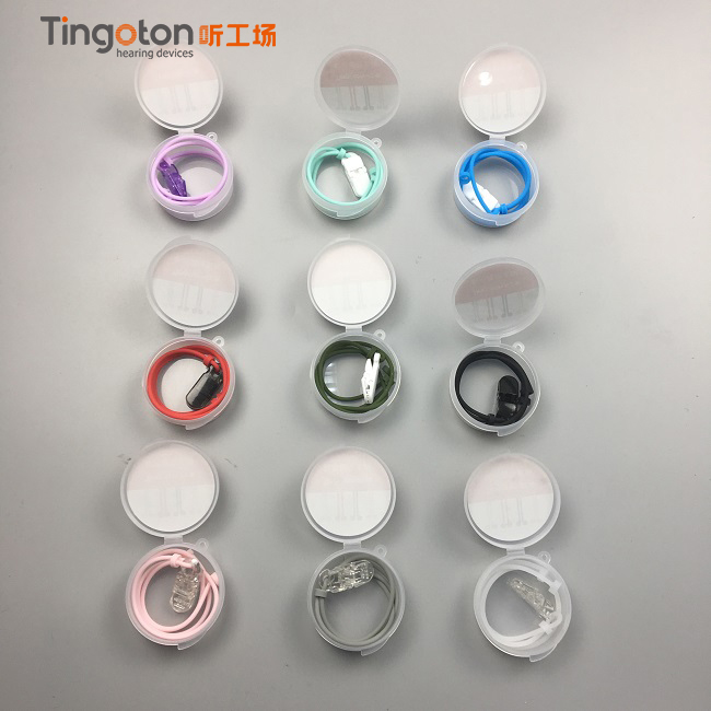 Tingoton Customer Color Hearing Aid Clip-34.5cm Silicone Rope Prevents Loss Breathable Design for Hearing Aids product detail