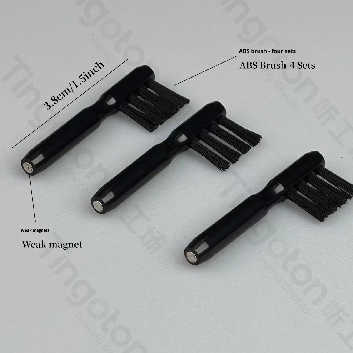 Tinggongchang Hearing Aid Accessories 4-Piece Set ABS Material Earwax Cleaning Brush Magnet Battery Private Mold No Model product detail