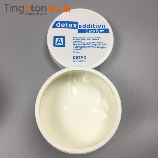 DETAX White and Blue Silicone Impression Material for Ear & Hearing Premium Quality Hearing Aid Ear Impression Material product detail