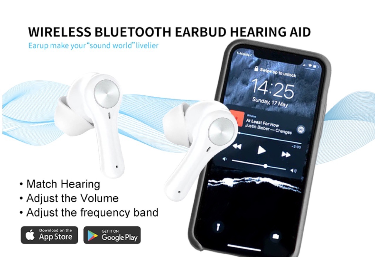 Hot Sale Rechargeable Touch Amplifier App Control 16 Hours Playtime Eco-Friendly Charging Station for Severe Hearing Headphone product detail