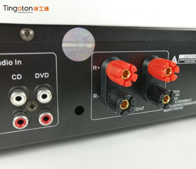 Wholesale Tingoton Power Amplifier Audio System for Hearing for with 30HZ-20KHZ Frequency Response and 90DB SNR product detail