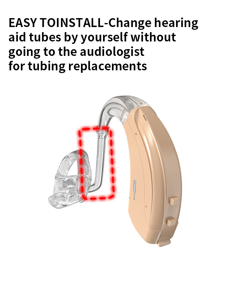 Tingoton Waterproof PVC U-Shaped Sound Guide Tube Hearing Aids Transparent Quick Dry 2*3mm Diameter Dry Prebent Replaceable product detail
