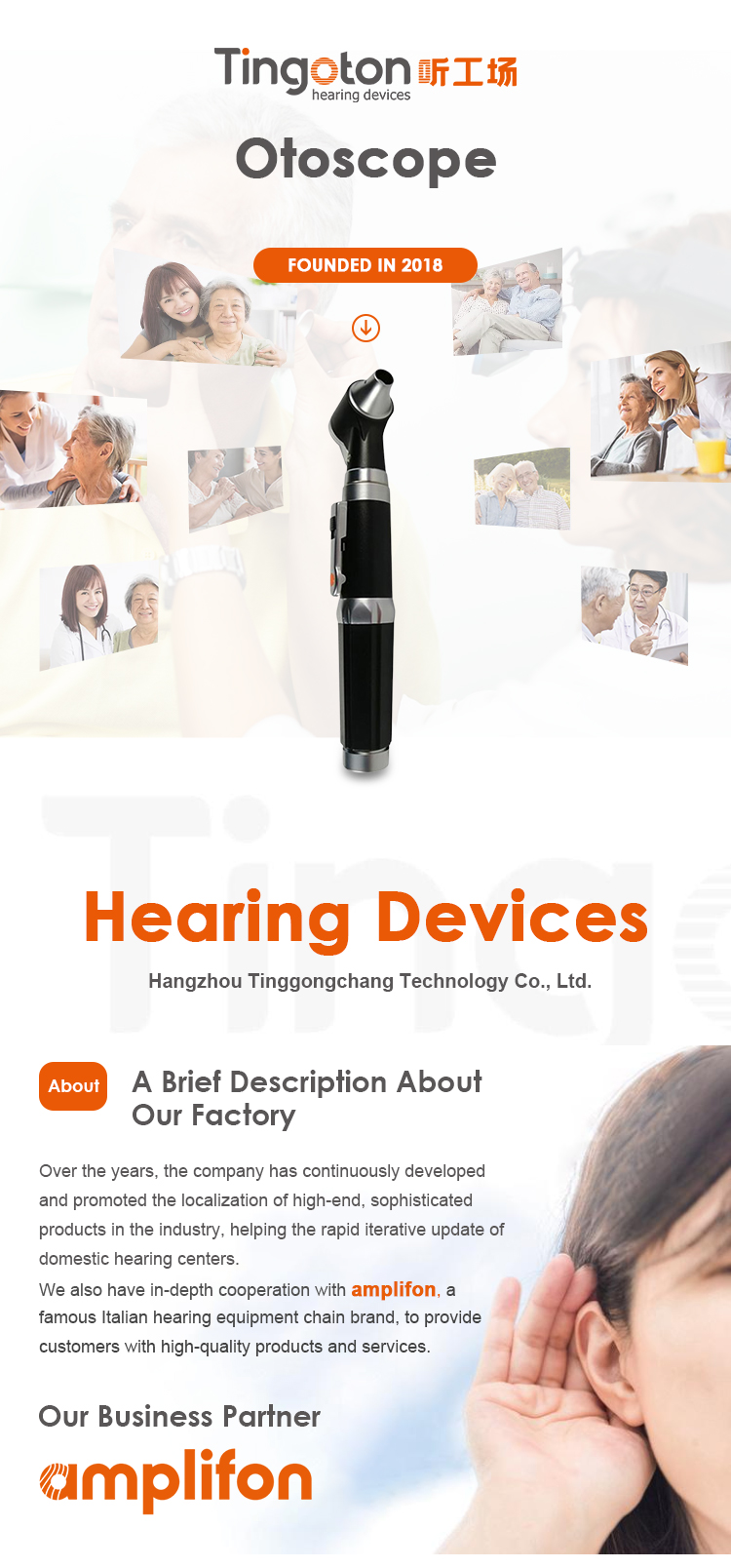 High Quality Self-developed Simple Otoscope Removable Battery Metal Plastic 0.4kg OEM/ODM Available Ears Mouth Eyes Custom Logo product detail