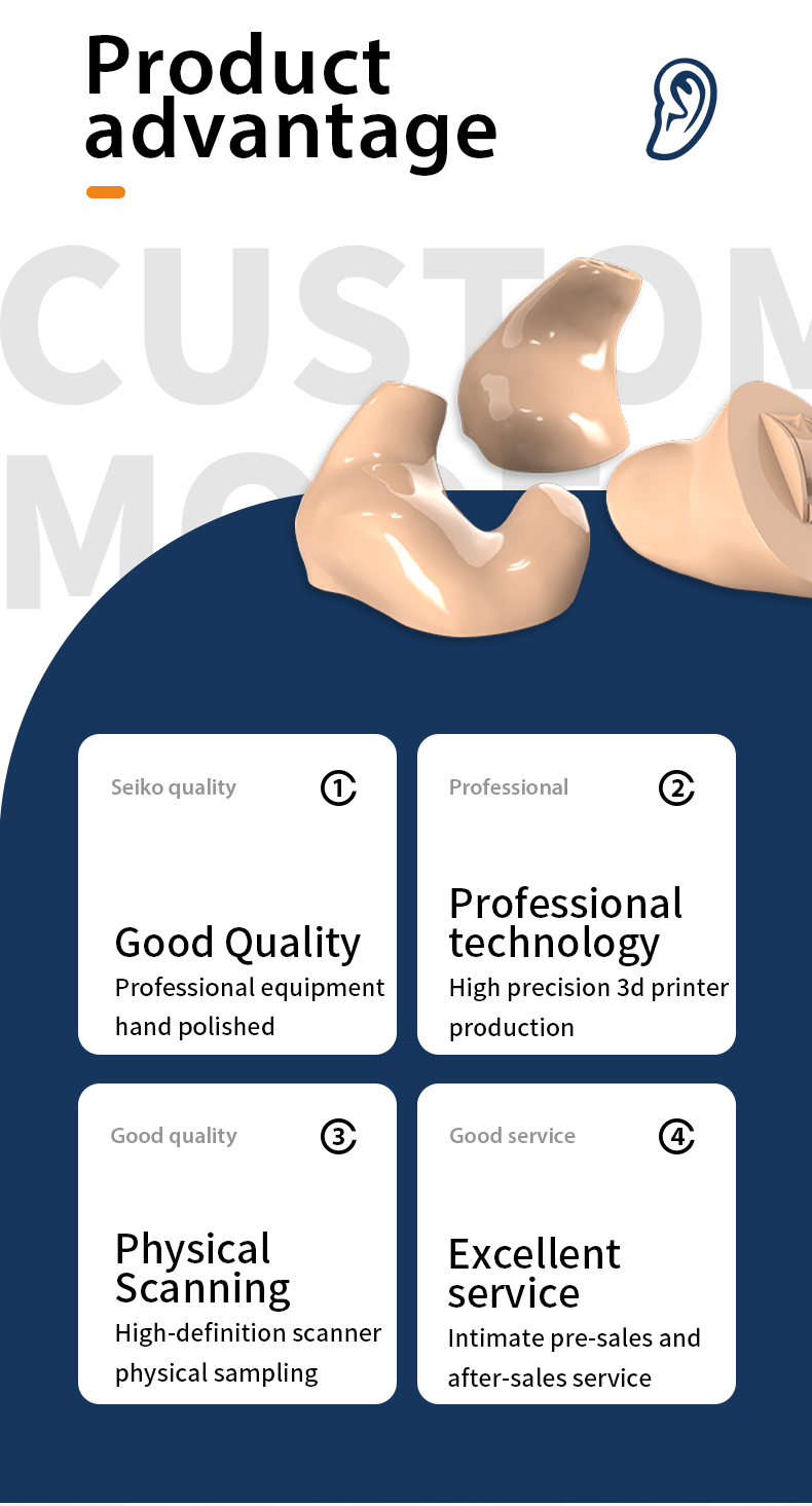 Tingoton High Quality Hearing Aid Store Display Cic Itc Ite Customized Hearing Aid Model product detail