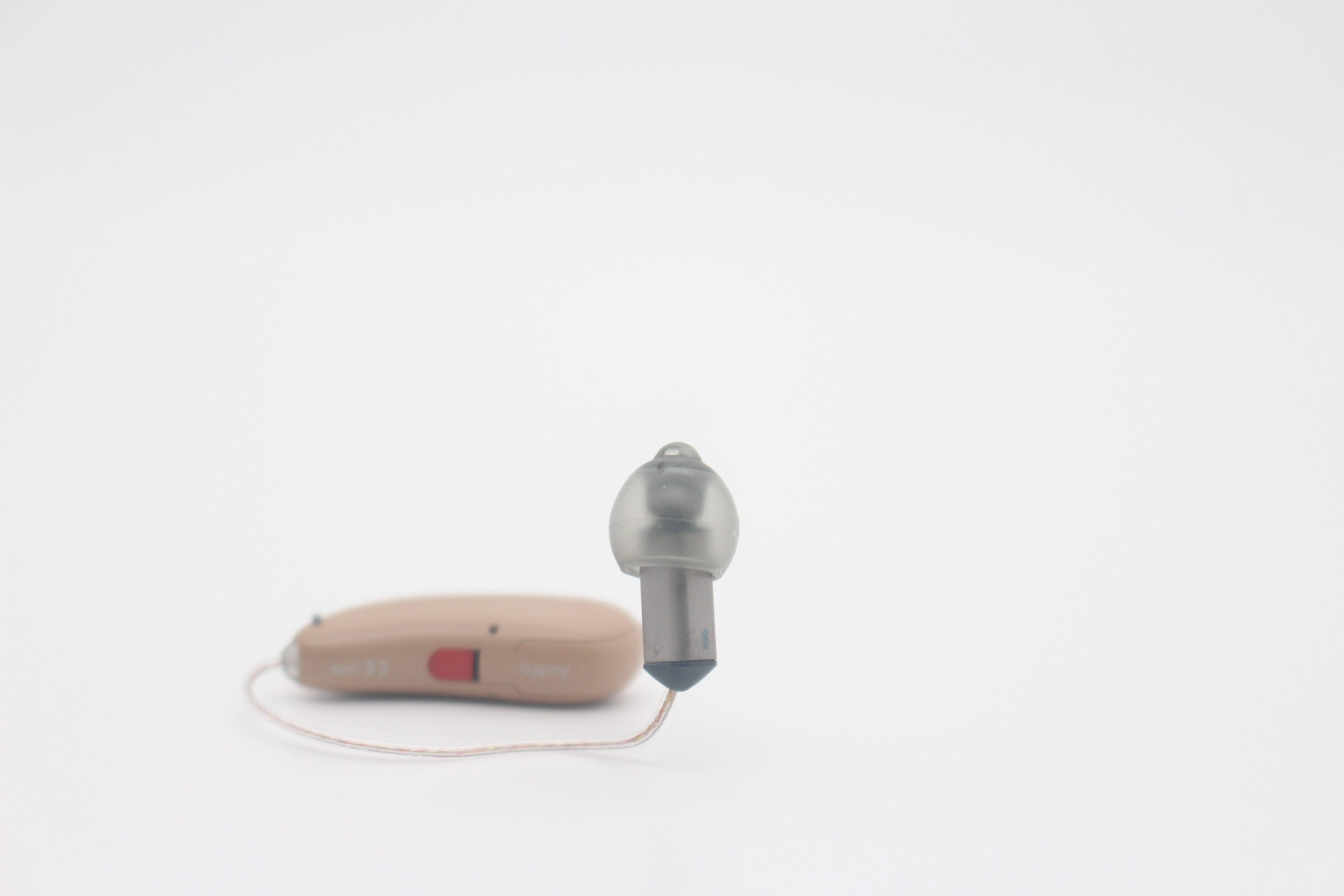 Ric Accessories Eco-Friendly Grey P/M Series Hearing Aid Sound Receiver Earplug Cable for Voice Reception Right/Left Ear Use product detail
