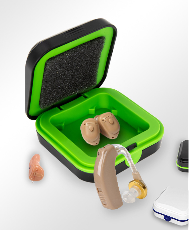 Wholesale Portable White Earphone Storage Box Case Container Easy Carrying Hearing Aid Accessory product detail