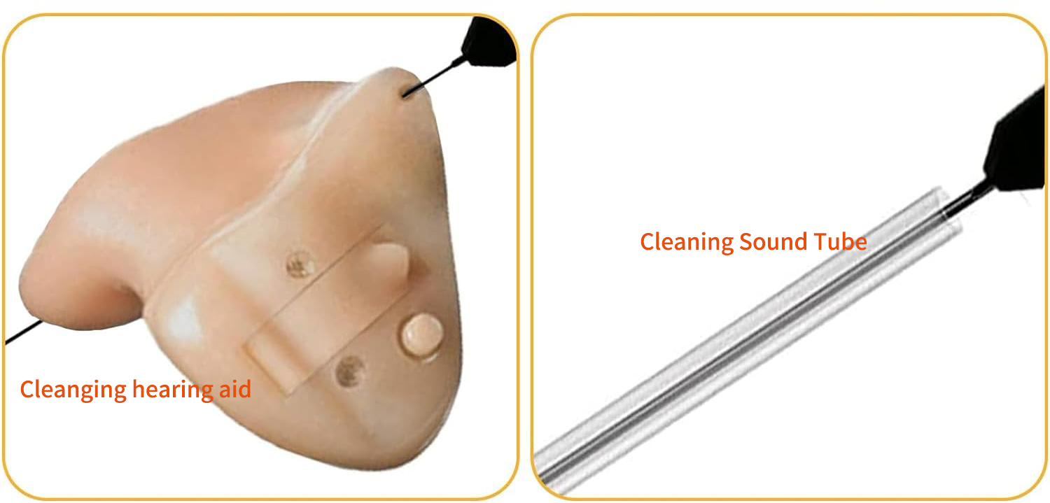 Tingoton Black Multifunction Magnetic Hearing Aid Accessories Cleaning Tools Nylon Brush Battery Removal Eardomes Cleaner product detail