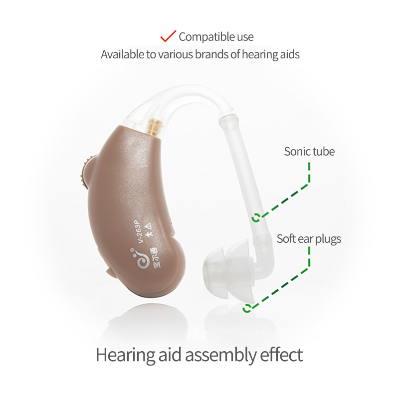 Direct Factory Sale Breathable Sound Tubes Hearing Aids with PVC Dome Transparent Ear Tips Sizes S/M/L BTE Compatible product detail