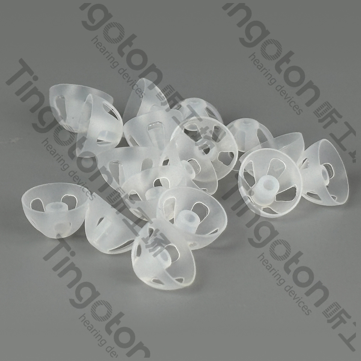Hearing Aid Accessories Earplugs Medical Grade Silicone RIC Hearing Aid Receiver Ear Mold Half-Open Type Noise Reduction Sound product detail