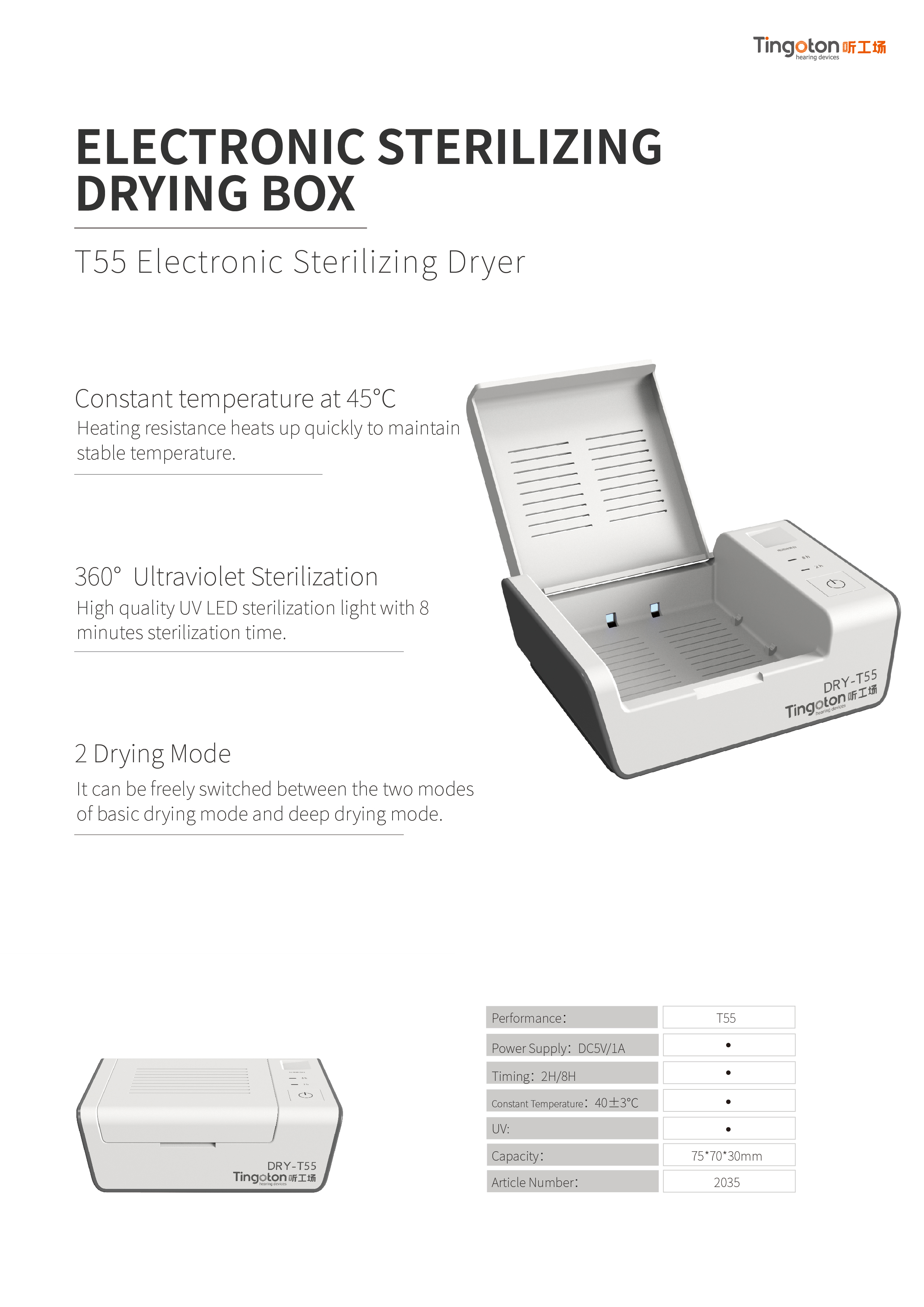 Wholesale Smart Electronic UV Dryer Box Dehumidifier Earphones & Hearing Aid Products product detail