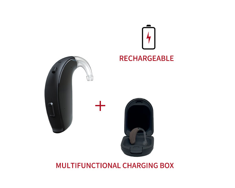 INTEME Low Cost Prices Mini Digital Wireless BTE Hearing Aid with iPhone & Android App for Mild to Moderate Hearing Loss product detail