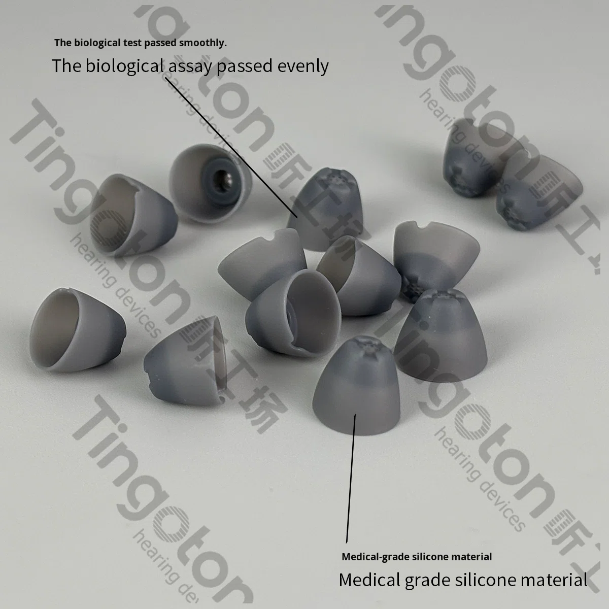 Hearing Aid Accessories Earplugs Medical Grade Silicone RIC Hearing Aid Receiver Ear Mold Half-Open Type Noise Reduction Sound product detail